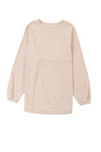 Load image into Gallery viewer, Apricot Ribbed Corduroy Oversized Sweatshirt