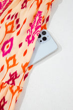 Load image into Gallery viewer, Orange Western Abstract Geometric Printed Maxi Dress