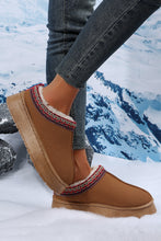 Load image into Gallery viewer, Chestnut Contrast Print Suede Plush Lined Snow Boots