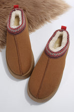 Load image into Gallery viewer, Chestnut Contrast Print Suede Plush Lined Snow Boots