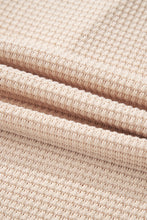 Load image into Gallery viewer, Oatmeal Waffle Patchwork Drop Shoulder Hooded Long Sleeve Top