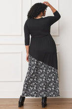 Load image into Gallery viewer, Asymmetrical Leopard Accent Maxi Dress