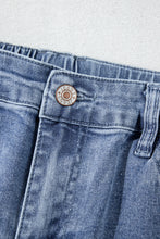 Load image into Gallery viewer, Dusk Blue Foiled Star Patchwork Straight Leg Loose Jeans