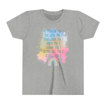 Load image into Gallery viewer, Youth Rainbow Affirmation Top