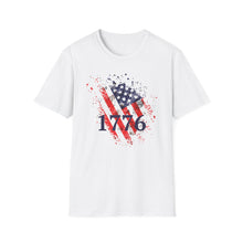 Load image into Gallery viewer, Patriotic 1776 T-Shirt, Celebratory Shirt, Independence Day Tee, 4th of July Apparel, Vintage American Flag Top, Unisex Casual Wear
