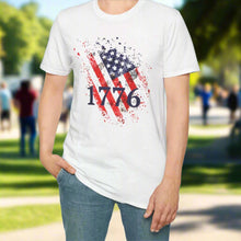 Load image into Gallery viewer, Patriotic 1776 T-Shirt, Celebratory Shirt, Independence Day Tee, 4th of July Apparel, Vintage American Flag Top, Unisex Casual Wear