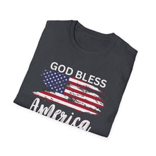 Load image into Gallery viewer, Patriotic Unisex Softstyle T-Shirt | USA Flag Tee | Independence Day, Memorial Day, Gift for Veterans, Casual Wear, Summer Style