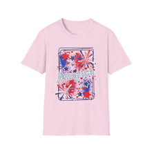Load image into Gallery viewer, Patriotic Celebration T-Shirt, USA Shirt, Fourth of July Tee, Fireworks Graphic Tee, Summer Casual Wear, American Pride Clothing
