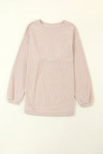 Load image into Gallery viewer, Apricot Ribbed Corduroy Oversized Sweatshirt