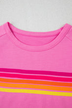 Load image into Gallery viewer, Beau Blue Striped Patch Front Casual Tee