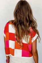 Load image into Gallery viewer, White Color Block Cap Sleeve Sweater