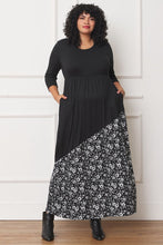 Load image into Gallery viewer, Asymmetrical Leopard Accent Maxi Dress