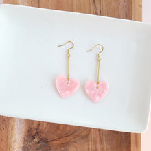 Load image into Gallery viewer, Mina Heart Earrings - Pink