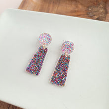 Load image into Gallery viewer, Mia Earrings - Rainbow Glitter