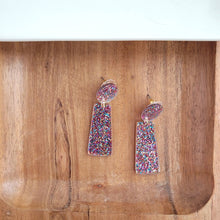 Load image into Gallery viewer, Mia Earrings - Rainbow Glitter