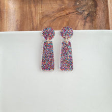 Load image into Gallery viewer, Mia Earrings - Rainbow Glitter