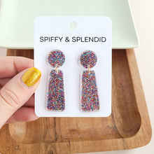 Load image into Gallery viewer, Mia Earrings - Rainbow Glitter