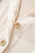 Load image into Gallery viewer, Oatmeal Waffle Patchwork Drop Shoulder Hooded Long Sleeve Top