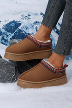Load image into Gallery viewer, Chestnut Contrast Print Suede Plush Lined Snow Boots