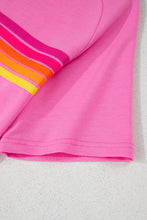 Load image into Gallery viewer, Beau Blue Striped Patch Front Casual Tee