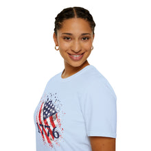 Load image into Gallery viewer, Patriotic 1776 T-Shirt, Celebratory Shirt, Independence Day Tee, 4th of July Apparel, Vintage American Flag Top, Unisex Casual Wear