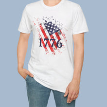 Load image into Gallery viewer, Patriotic 1776 T-Shirt, Celebratory Shirt, Independence Day Tee, 4th of July Apparel, Vintage American Flag Top, Unisex Casual Wear