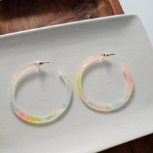 Load image into Gallery viewer, Cameron Hoops - Iridescent Neon