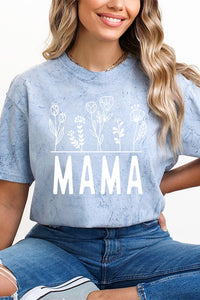 Mother's Day Mama Floral Top Color Burst Tee