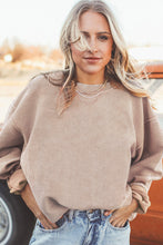 Load image into Gallery viewer, Apricot Ribbed Corduroy Oversized Sweatshirt