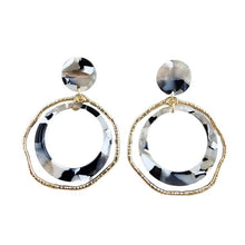 Load image into Gallery viewer, Georgia Earrings - Ivory &amp; Slate