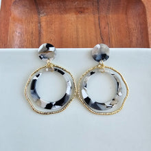 Load image into Gallery viewer, Georgia Earrings - Ivory &amp; Slate