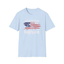 Load image into Gallery viewer, Patriotic Unisex Softstyle T-Shirt | USA Flag Tee | Independence Day, Memorial Day, Gift for Veterans, Casual Wear, Summer Style