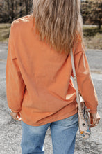 Load image into Gallery viewer, Orange Ribbed Corduroy Oversized Sweatshirt