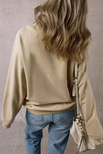 Load image into Gallery viewer, Parchment thankful Embroidered Drop Shoulder Pullover Sweatshirt