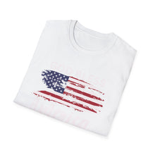 Load image into Gallery viewer, Patriotic Unisex Softstyle T-Shirt | USA Flag Tee | Independence Day, Memorial Day, Gift for Veterans, Casual Wear, Summer Style