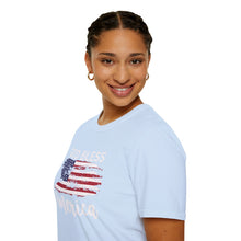 Load image into Gallery viewer, Patriotic Unisex Softstyle T-Shirt | USA Flag Tee | Independence Day, Memorial Day, Gift for Veterans, Casual Wear, Summer Style