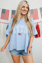 Load image into Gallery viewer, Myosotis 1776 American Flag Print Oversized Tee