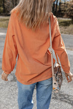 Load image into Gallery viewer, Orange Ribbed Corduroy Oversized Sweatshirt