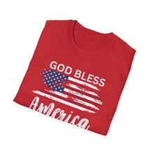 Load image into Gallery viewer, Patriotic Unisex Softstyle T-Shirt | USA Flag Tee | Independence Day, Memorial Day, Gift for Veterans, Casual Wear, Summer Style