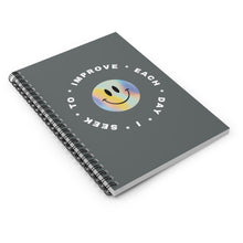 Load image into Gallery viewer, I Seek to Improve Each Day Spiral Notebook