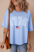 Load image into Gallery viewer, Myosotis 1776 American Flag Print Oversized Tee