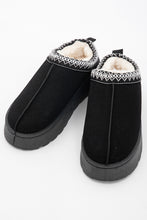 Load image into Gallery viewer, Black Contrast Print Suede Plush Lined Snow Boots