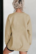 Load image into Gallery viewer, Parchment thankful Embroidered Drop Shoulder Pullover Sweatshirt