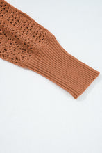 Load image into Gallery viewer, Lapis Mix Pattern Hollowed Knit Open Front Cardigan
