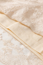 Load image into Gallery viewer, Oatmeal Embroidered Mesh Overlay Flowy Long Skirt