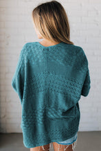 Load image into Gallery viewer, Lapis Mix Pattern Hollowed Knit Open Front Cardigan