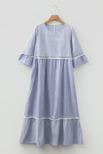 Load image into Gallery viewer, Sky Blue Stripe Maxi Dress