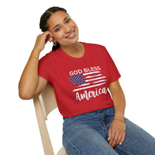 Load image into Gallery viewer, Patriotic Unisex Softstyle T-Shirt | USA Flag Tee | Independence Day, Memorial Day, Gift for Veterans, Casual Wear, Summer Style
