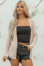 Load image into Gallery viewer, Lapis Mix Pattern Hollowed Knit Open Front Cardigan