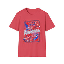Load image into Gallery viewer, Patriotic Celebration T-Shirt, USA Shirt, Fourth of July Tee, Fireworks Graphic Tee, Summer Casual Wear, American Pride Clothing